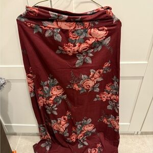 Floral Burgundy Skirt